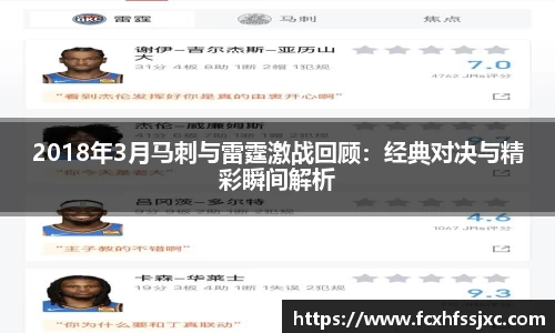 2018年3月马刺与雷霆激战回顾:经典对决与精彩瞬间解析